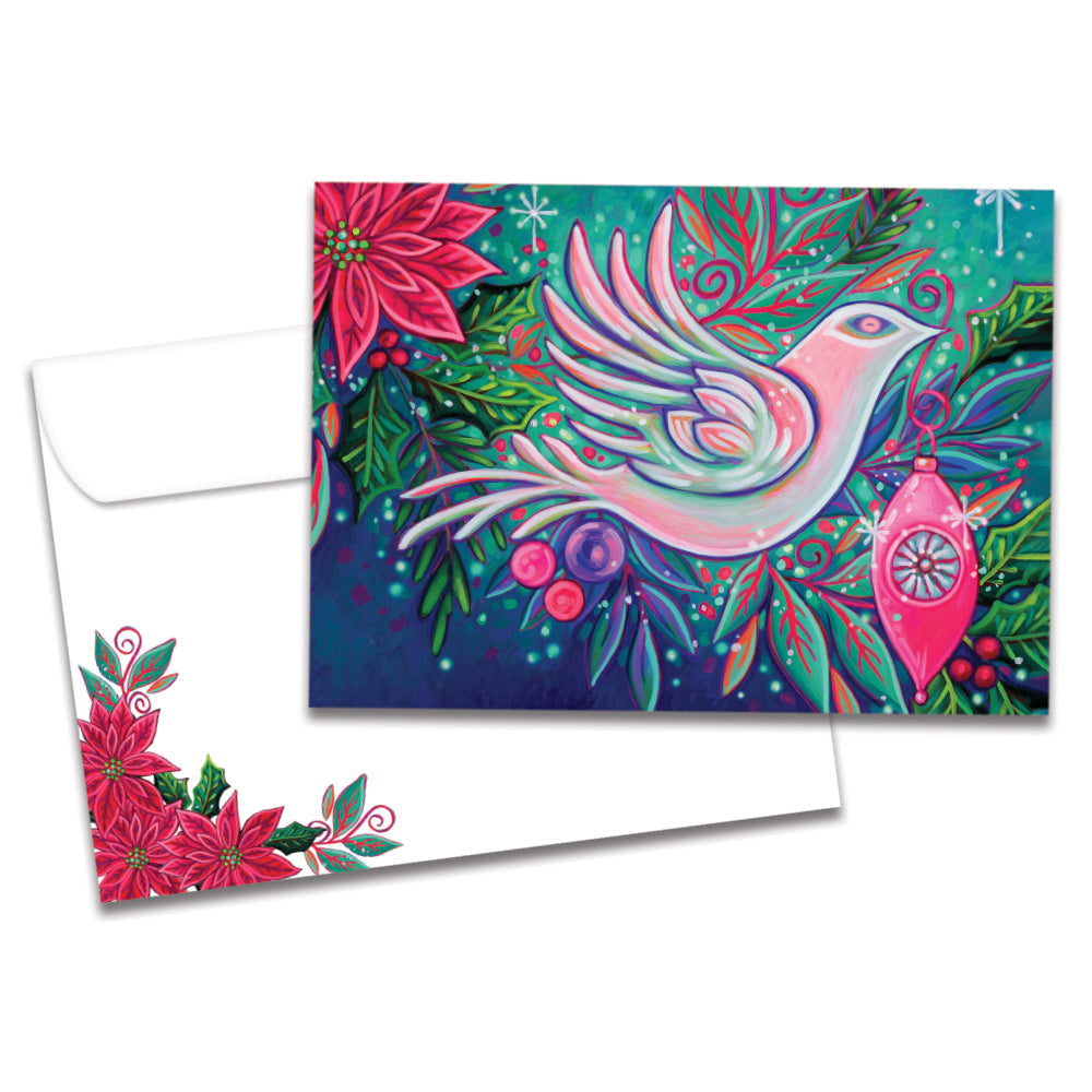 Painted Dove Holiday Card