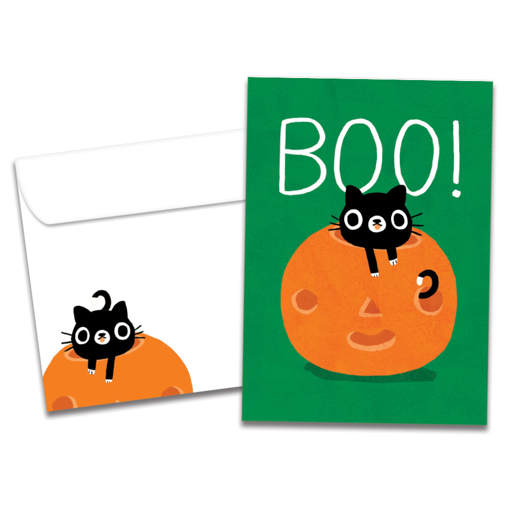 Boo Cat Halloween Card