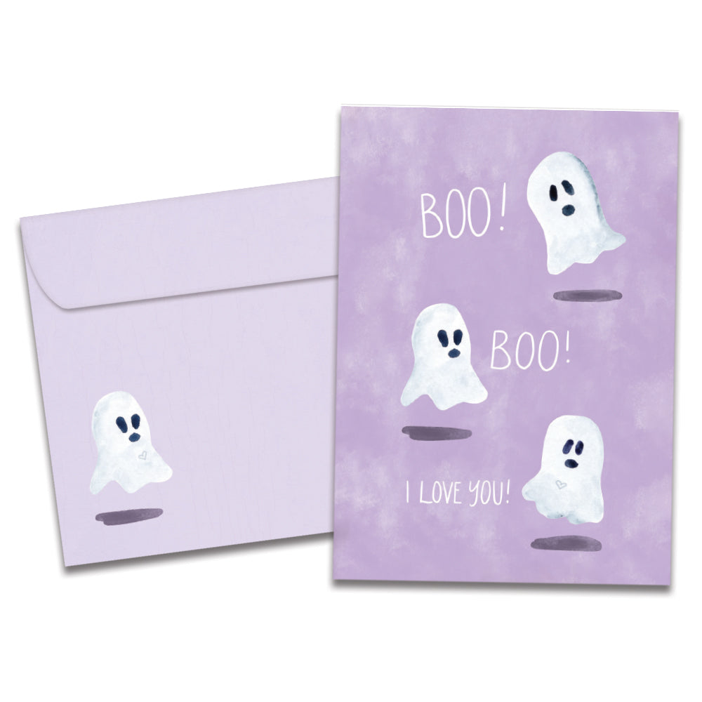 Boo Ghosts Halloween Card