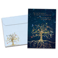 Load image into Gallery viewer, The cover of Tree-Free&#39;s Bird Tree of Life card, along with its matching envelope.

