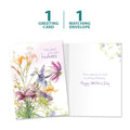 Load image into Gallery viewer, The cover and inside of Tree-Free’s Thing of Beauty card, along with the following text: “1 greeting card, 1 matching envelope”
