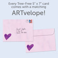 Load image into Gallery viewer, The envelope for Tree-Free’s All That card, along with the following text: “Every Tree-Free 5x7 card comes with a matching ARTvelope!”
