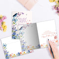 Load image into Gallery viewer, The inside of Tree-Free’s Our Bond card, with the cover and envelope in the background.

