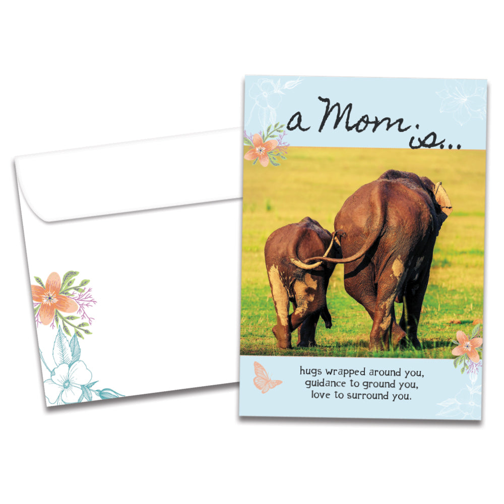 Mother And Daughter Elephants Mother's Day Card