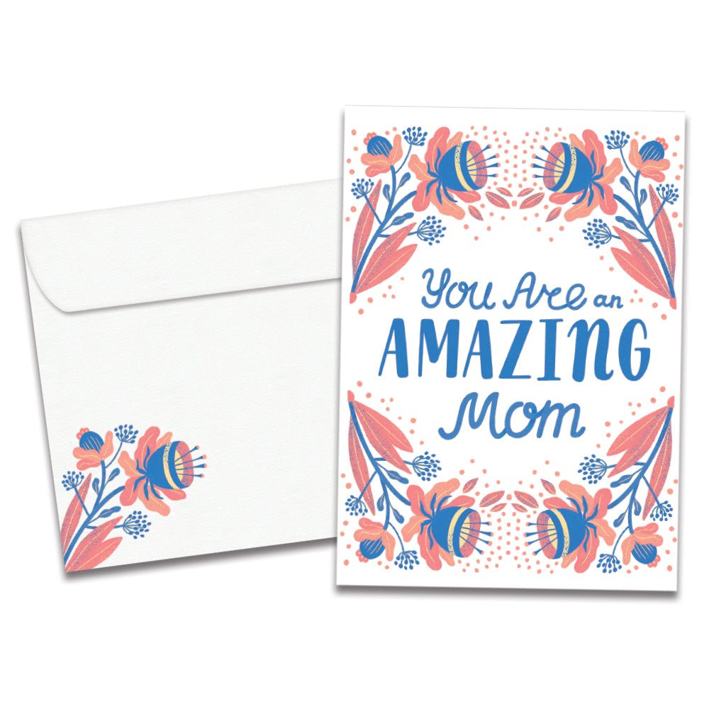 Floral Amazing Mom Mother's Day Card