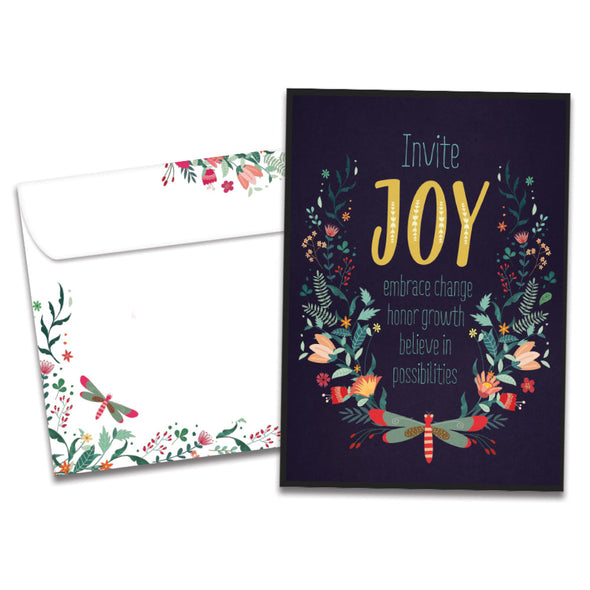 The cover of Tree-Free's True to Yourself card, along with its matching envelope.