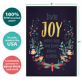 Load image into Gallery viewer, The cover of Tree-Free’s True to Yourself card with lines demonstrating its 5x7 dimensions, along with the following text: “100% PCW recycled paper, proudly made in the USA, sustainably printed on extra-thick card stock”
