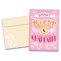 Load image into Gallery viewer, The cover of Tree-Free&#39;s Educated and Graduated card, along with its matching envelope.
