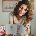 Load image into Gallery viewer, Lifestyle image(s) featuring Tree-Free’s Serenity Happiness Love card
