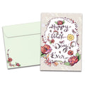 Load image into Gallery viewer, The cover of Tree-Free&#39;s Best Day Ever card, along with its matching envelope.
