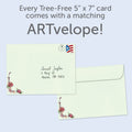 Load image into Gallery viewer, The envelope for Tree-Free’s Best Day Ever card, along with the following text: “Every Tree-Free 5x7 card comes with a matching ARTvelope!”
