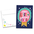 Load image into Gallery viewer, The cover of Tree-Free&#39;s Awesome Human card, along with its matching envelope.
