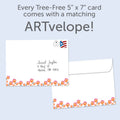 Load image into Gallery viewer, The envelope for Tree-Free’s All Kinds of Wonderful card, along with the following text: “Every Tree-Free 5x7 card comes with a matching ARTvelope!”
