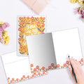 Load image into Gallery viewer, The inside of Tree-Free’s All Kinds of Wonderful card, with the cover and envelope in the background.
