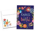 Load image into Gallery viewer, The cover of Tree-Free&#39;s Kindness is Beautiful card, along with its matching envelope.
