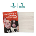 Load image into Gallery viewer, The cover and inside of Tree-Free’s BFFs card, along with the following text: “1 greeting card, 1 matching envelope”
