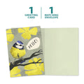 Load image into Gallery viewer, The cover and inside of Tree-Free’s Hello Yellow card, along with the following text: “1 greeting card, 1 matching envelope”
