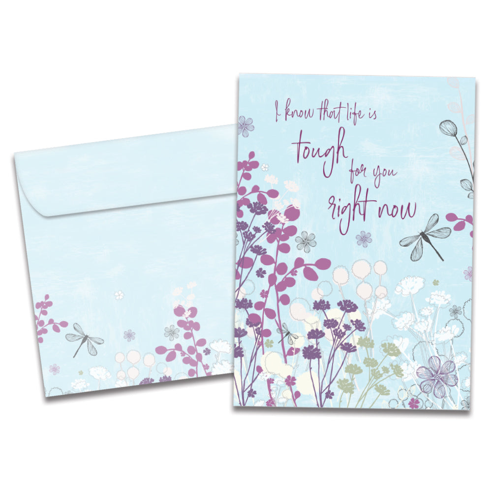 The cover of Tree-Free's You Are Tough card, along with its matching envelope.