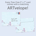 Load image into Gallery viewer, The envelope for Tree-Free’s You Are Tough card, along with the following text: “Every Tree-Free 5x7 card comes with a matching ARTvelope!”
