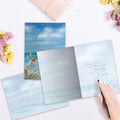 Load image into Gallery viewer, The inside of Tree-Free’s A Lot of Empathy card, with the cover and envelope in the background.
