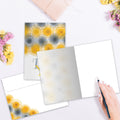 Load image into Gallery viewer, The inside of Tree-Free’s Watercolor Thanks card, with the cover and envelope in the background.
