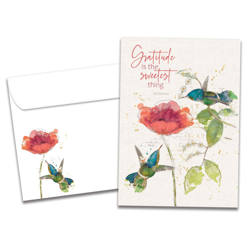The cover of Tree-Free's Sweetest Thing card, along with its matching envelope.