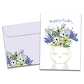 Load image into Gallery viewer, The cover of Tree-Free&#39;s Bunny Bouquet card, along with its matching envelope.
