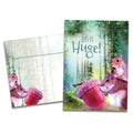 Load image into Gallery viewer, The cover of Tree-Free&#39;s Huge Acorn card, along with its matching envelope.
