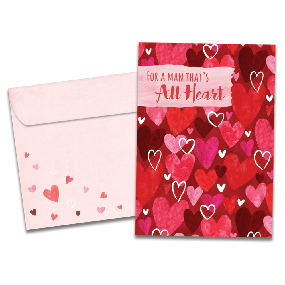 The cover of Tree-Free's Heart Pattern card, along with its matching envelope.