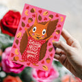 Load image into Gallery viewer, Lifestyle image(s) featuring Tree-Free’s Squirrel Nuts card
