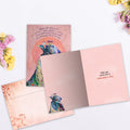 Load image into Gallery viewer, The inside of Tree-Free’s Wild Soulmates card, with the cover and envelope in the background.
