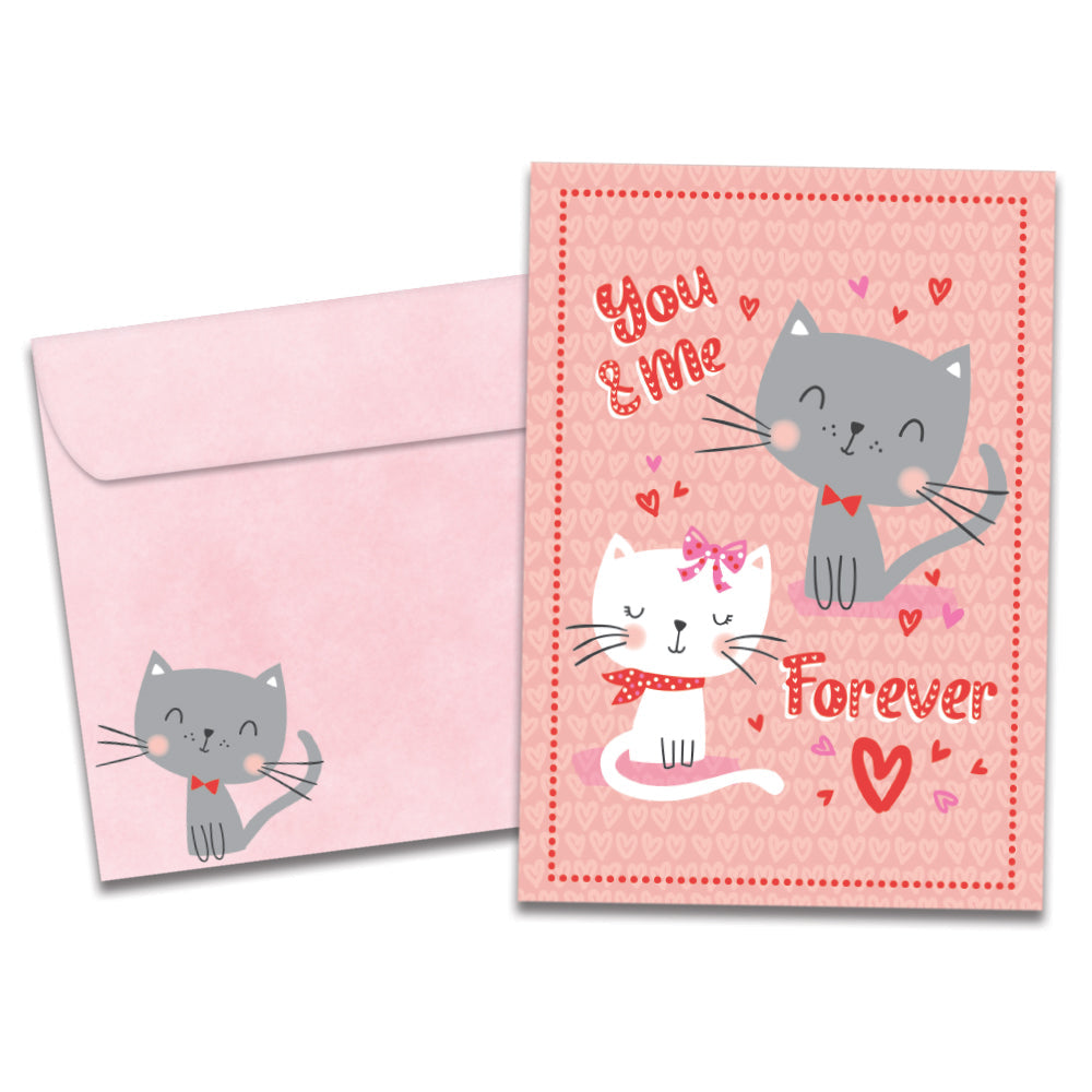 The cover of Tree-Free's You and Me Forever card, along with its matching envelope.