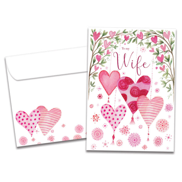 The cover of Tree-Free's Forever Balloons card, along with its matching envelope.