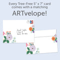 Load image into Gallery viewer, The envelope for Tree-Free’s Extraordinary Mom card, along with the following text: “Every Tree-Free 5x7 card comes with a matching ARTvelope!”
