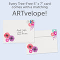 Load image into Gallery viewer, The envelope for Tree-Free’s Nurture and Nature card, along with the following text: “Every Tree-Free 5x7 card comes with a matching ARTvelope!”
