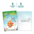 Load image into Gallery viewer, The cover and inside of Tree-Free’s Cooking and Love card, along with the following text: “1 greeting card, 1 matching envelope”
