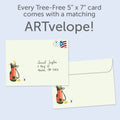 Load image into Gallery viewer, The envelope for Tree-Free’s Golf Dad card, along with the following text: “Every Tree-Free 5x7 card comes with a matching ARTvelope!”
