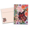 Load image into Gallery viewer, The cover of Tree-Free&#39;s Spread Your Wings card, along with its matching envelope.
