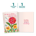Load image into Gallery viewer, The cover and inside of Tree-Free’s Be Your Vibrant Self card, along with the following text: “1 greeting card, 1 matching envelope”
