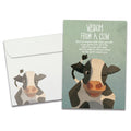 Load image into Gallery viewer, The cover of Tree-Free&#39;s Wisdom from a Cow card, along with its matching envelope.
