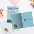 Load image into Gallery viewer, The inside of Tree-Free’s Football Wisdom card, with the cover and envelope in the background.
