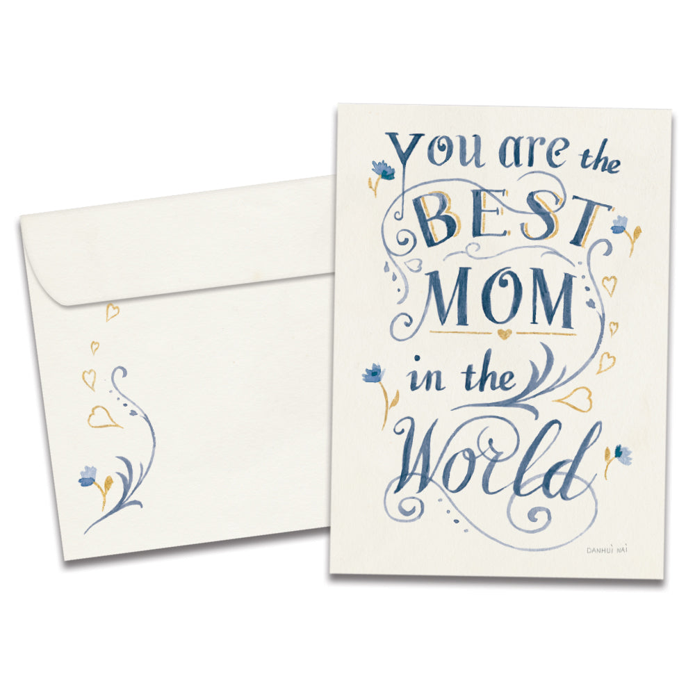 The cover of Tree-Free's Best in the World card, along with its matching envelope.