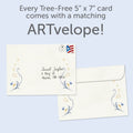 Load image into Gallery viewer, The envelope for Tree-Free’s Best in the World card, along with the following text: “Every Tree-Free 5x7 card comes with a matching ARTvelope!”
