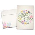 Load image into Gallery viewer, The cover of Tree-Free&#39;s Spring Wreath card, along with its matching envelope.
