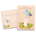 Load image into Gallery viewer, The cover of Tree-Free&#39;s Special Bunny card, along with its matching envelope.
