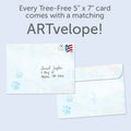 Load image into Gallery viewer, The envelope for Tree-Free’s What&#39;s Up Dog card, along with the following text: “Every Tree-Free 5x7 card comes with a matching ARTvelope!”
