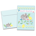 Load image into Gallery viewer, The cover of Tree-Free&#39;s Spring Pattern card, along with its matching envelope.
