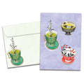 Load image into Gallery viewer, The cover of Tree-Free&#39;s Soothing Wellness Wishes card, along with its matching envelope.
