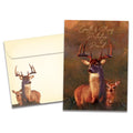 Load image into Gallery viewer, The cover of Tree-Free&#39;s Deer Qualities card, along with its matching envelope.
