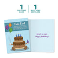 Load image into Gallery viewer, The cover and inside of Tree-Free’s Long Life Fun Fact card, along with the following text: “1 greeting card, 1 matching envelope”
